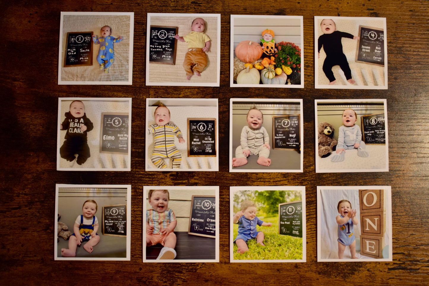 Baby's First Year Magnets - Set of 12